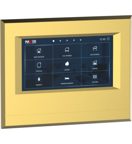 SD-LCD WiFi Χειριστήριο Αφής Χρυσό Χρώμα MASTER Smart Home
